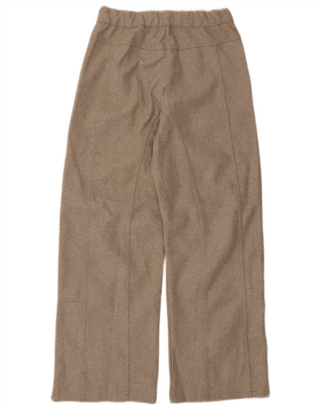 Zara Pantalon décontracté à jambe large pour femme Petit W26 L29 Beige Polyester