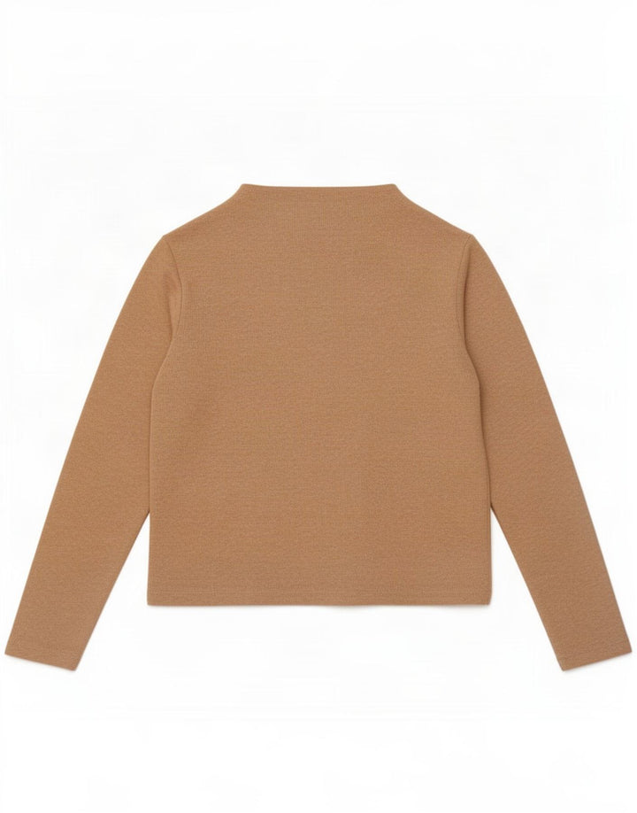 Marks & Spencer Haut à manches longues pour femme UK 10 Small Beige Polyester