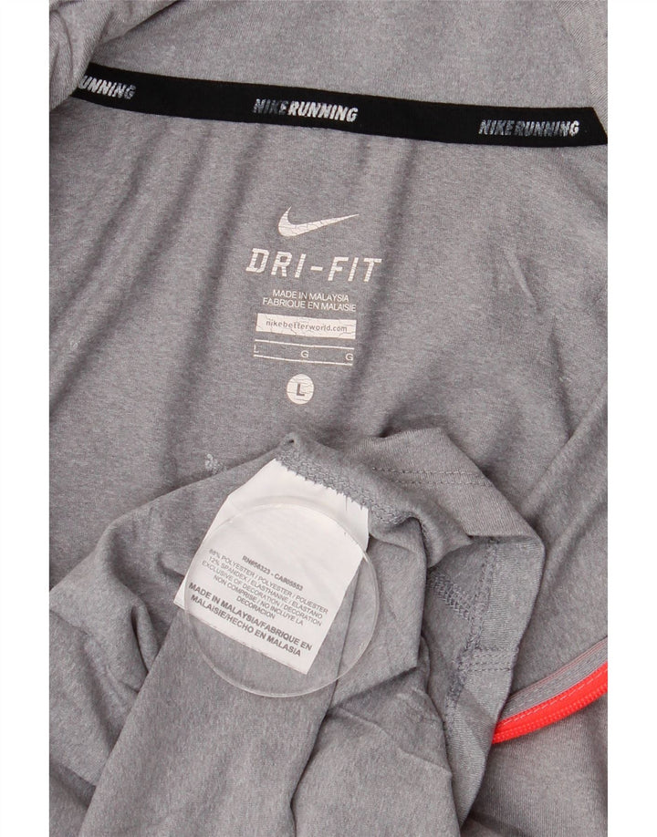Nike Hommes Dri Fit Pull Pull Survêtement Haut Grand Gris Polyester