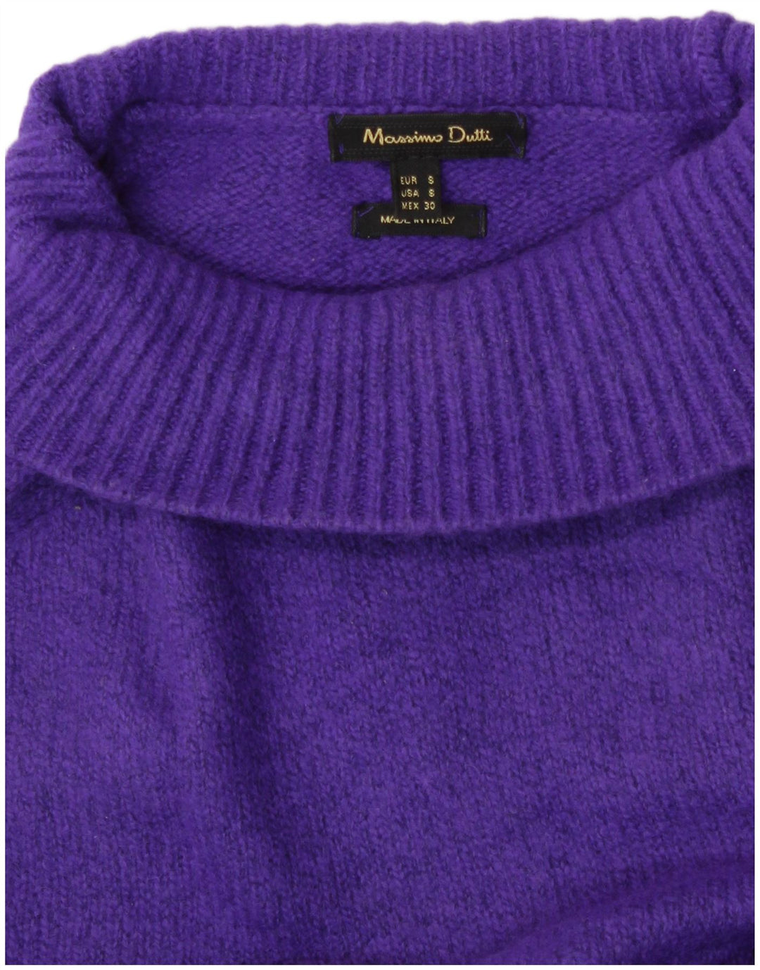 Massimo Dutti Pull surdimensionné à col roulé pour femme UK 10 Petit Violet