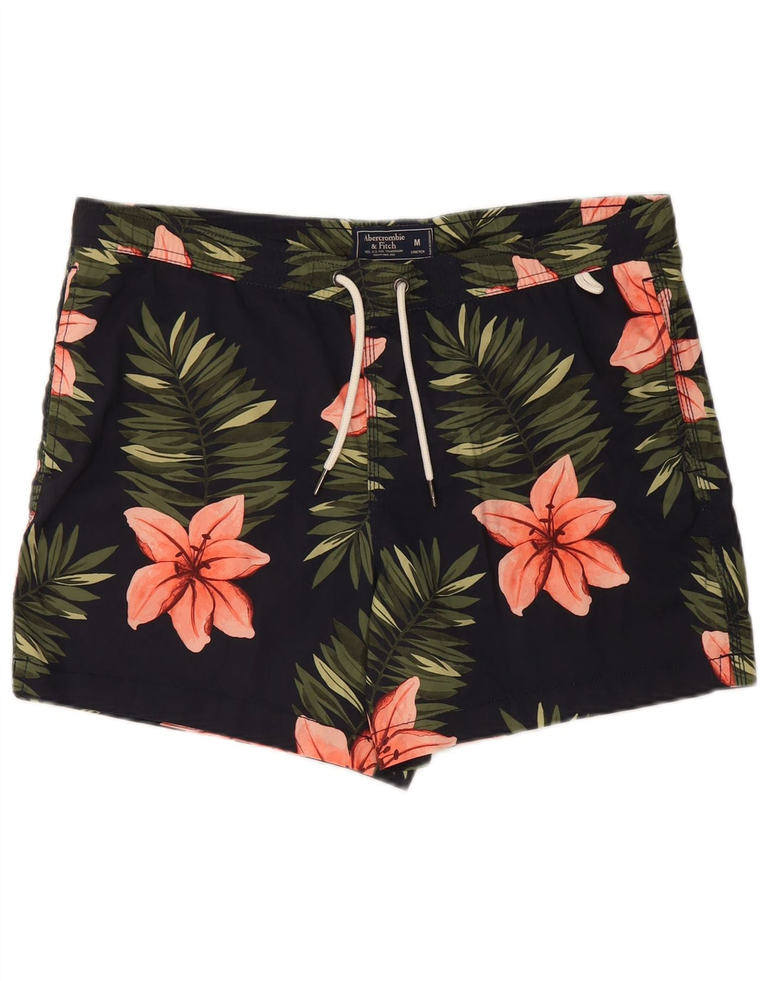Abercrombie & Fitch Short de bain pour homme en polyester floral noir moyen
