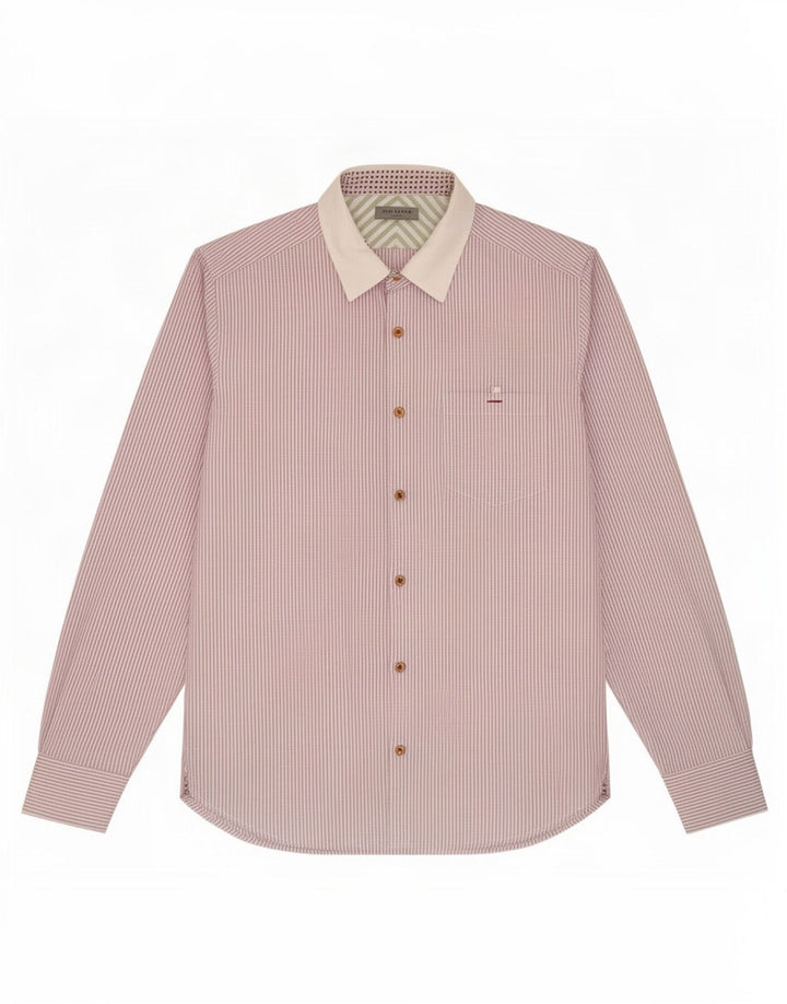 Ted Baker Chemise homme taille 3 coton à fines rayures violet moyen