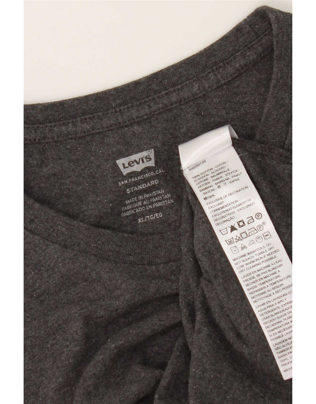 Levi's Tee-Shirt Standard Homme Gris XL Coton
