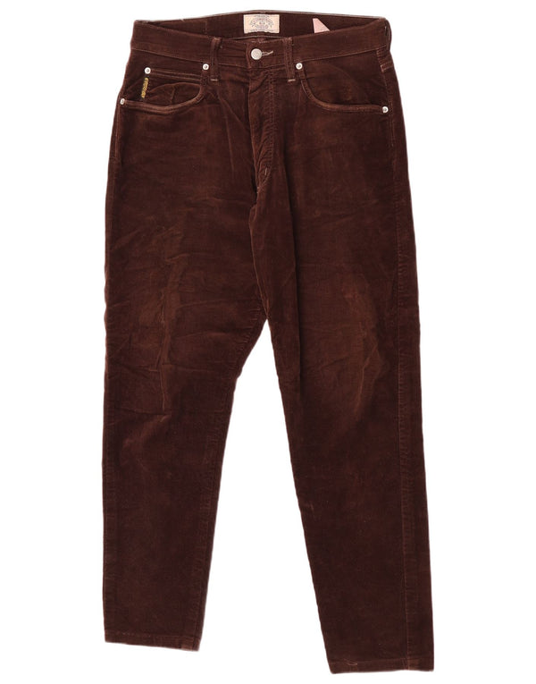 Armani Pantalon décontracté fuselé pour homme W33 L29 Marron Coton