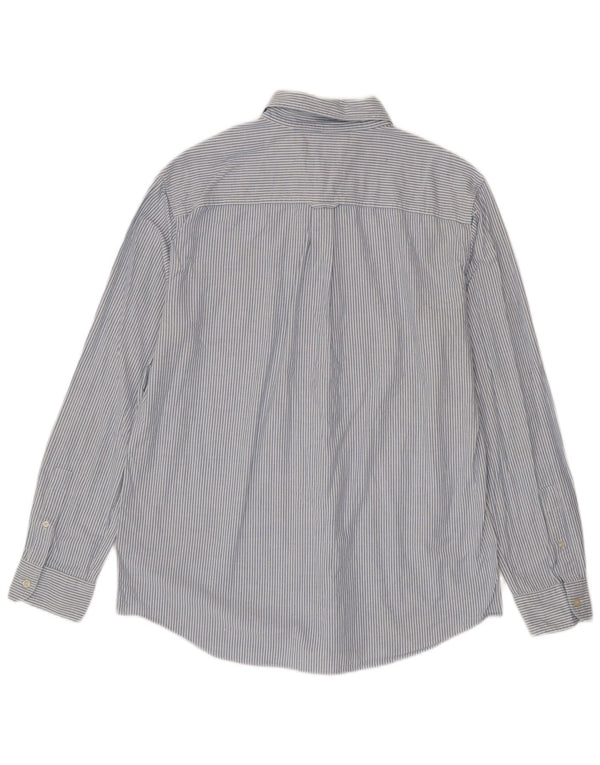 Chaps Chemise Homme Large Bleu Rayure Coton