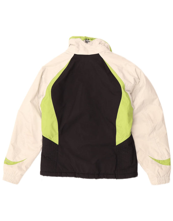 Columbia Veste de ski surdimensionnée pour femme UK 10 Small Noir Colorblock Nylon