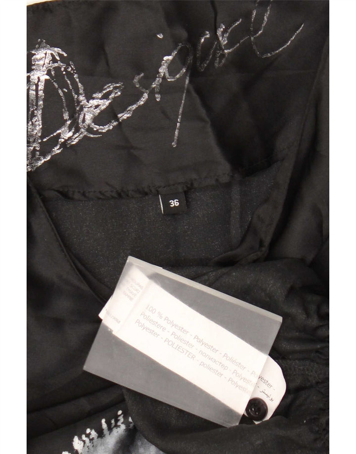 Desigual Robe Bulle Graphique Femme EU 36 Petit Noir Géométrique