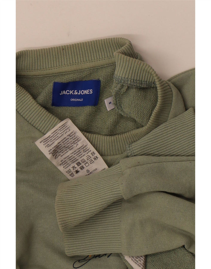 Jack & Jones Sweat-Shirt Graphique Homme Petit Kaki Polyester