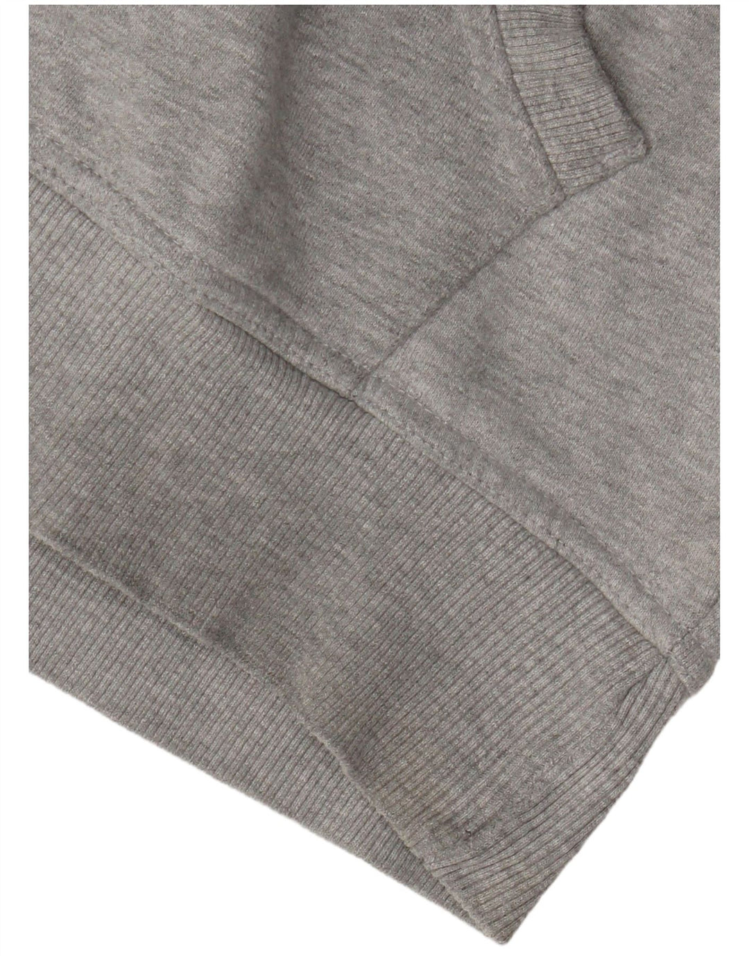 Crew Clothing Pull à capuche zippé pour homme Grand coton gris