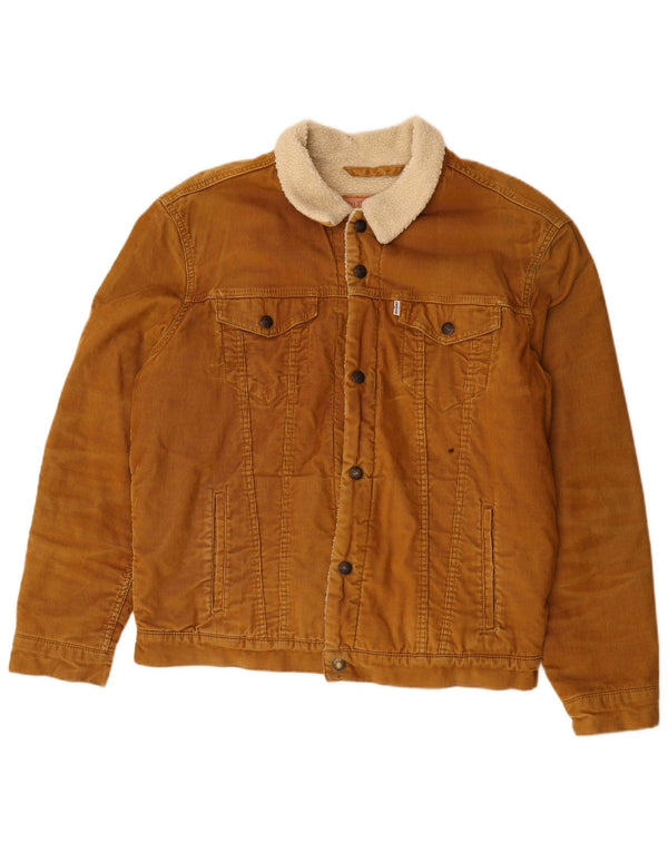 Levi's Veste Sherpa Corduroy Homme UK 42 XL Marron Coton