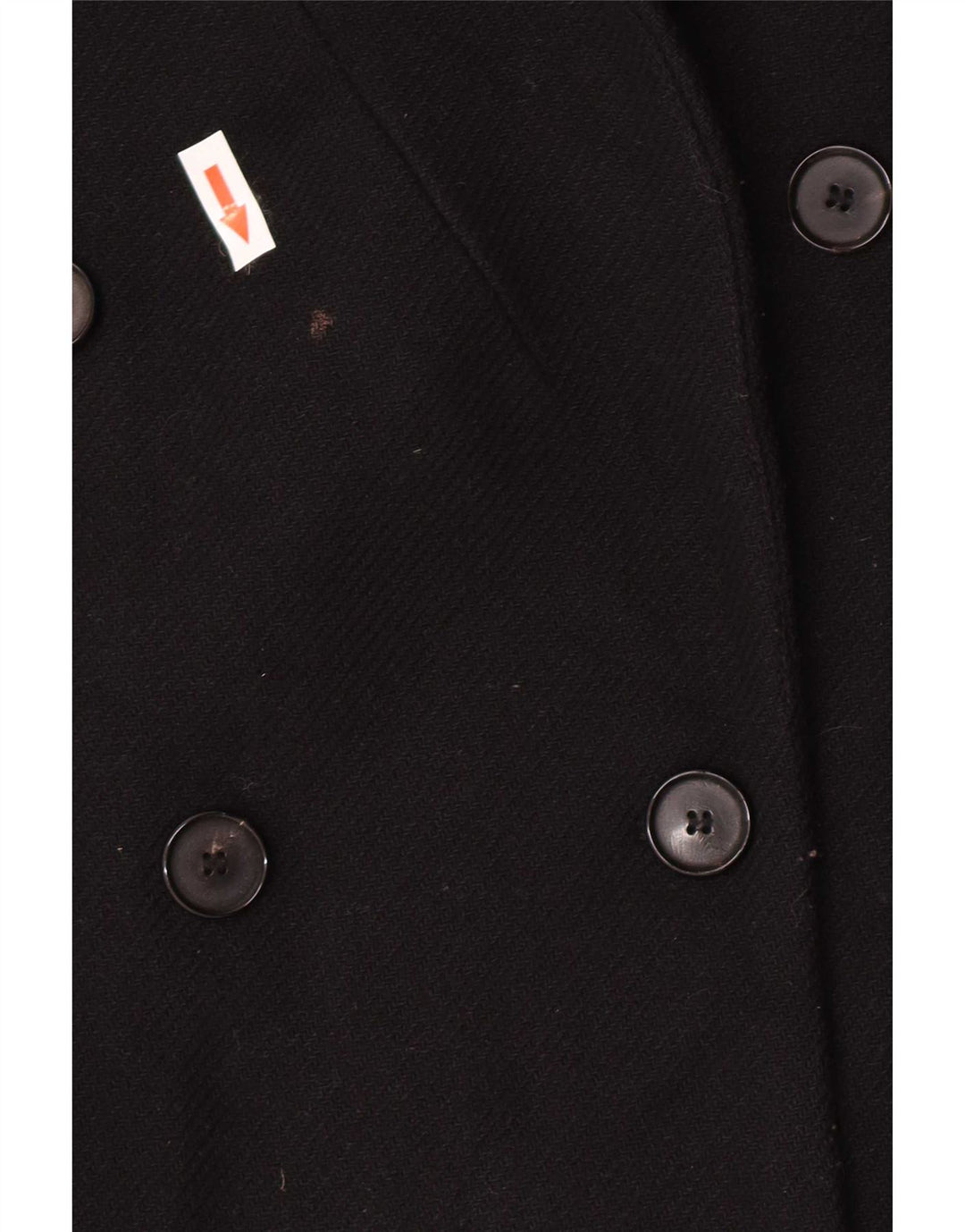 Zara Manteau croisé pour femme UK 14 Laine noire moyenne