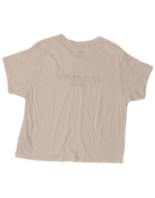 Levi's T-Shirt Oversize Graphique Femme UK 6 XS Blanc Coton