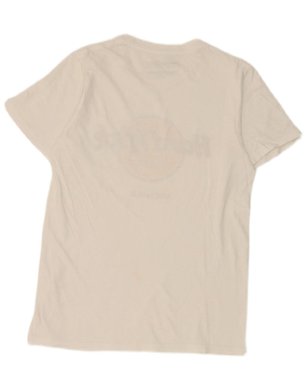 Hard Rock Cafe Hommes Vienne Graphique T-Shirt Haut Petit Coton Blanc