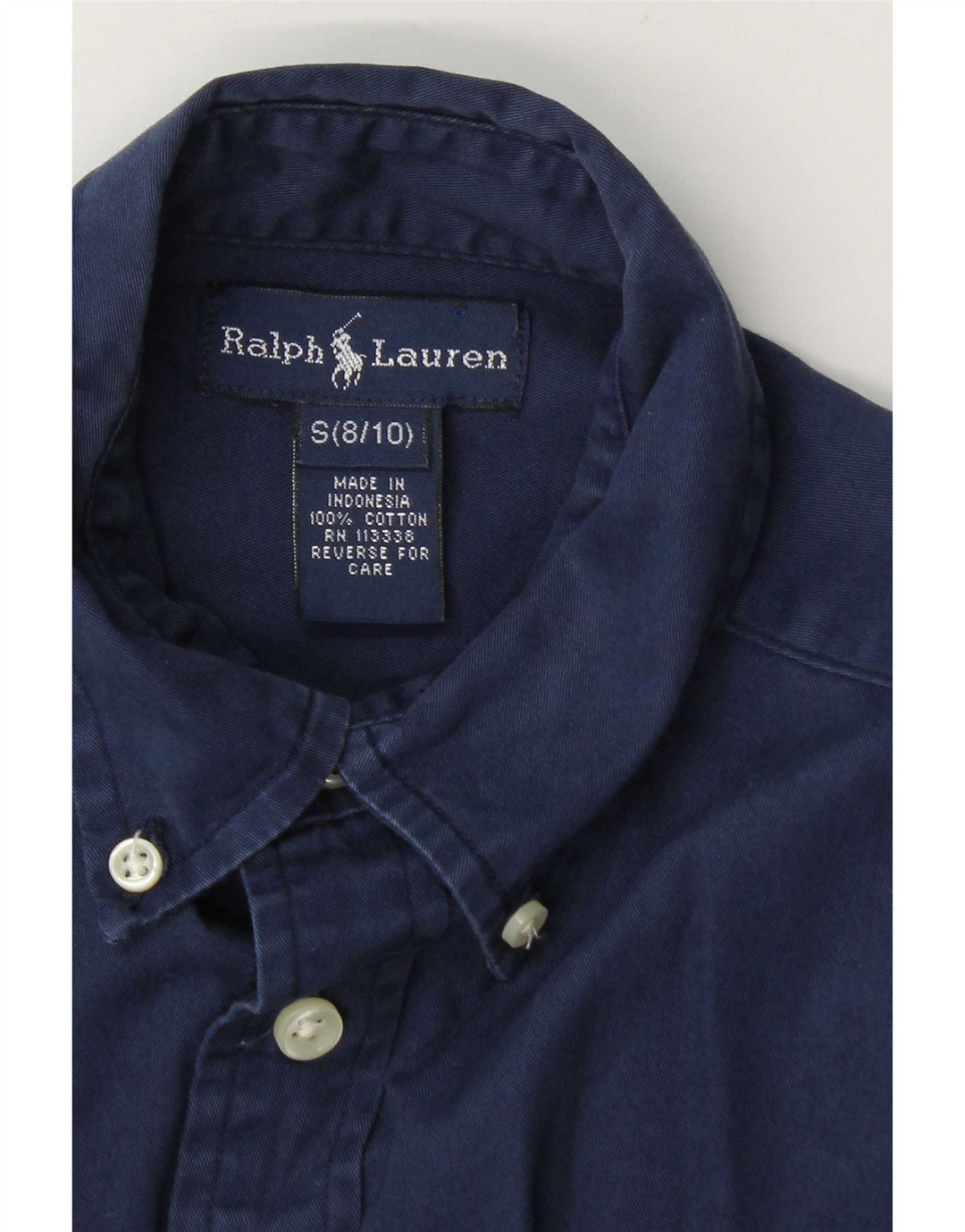 Ralph Lauren Chemise Garçon 8-9 ans Petit Bleu Marine Coton