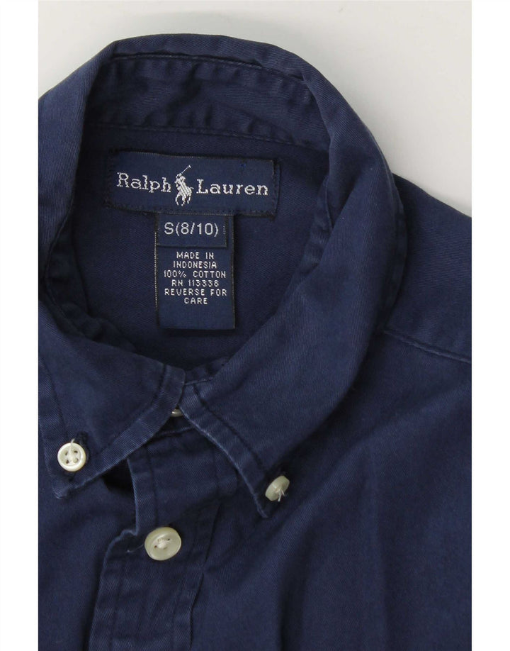 Ralph Lauren Chemise Garçon 8-9 ans Petit Bleu Marine Coton