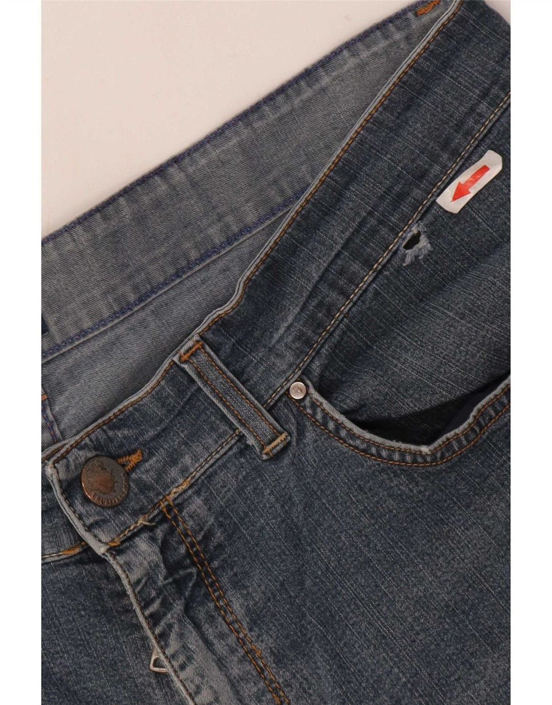 Trussardi Jean Droit W40 L29 Bleu Homme
