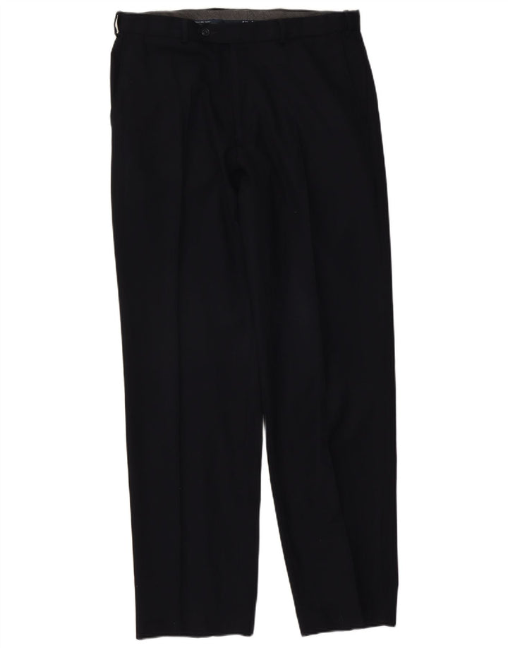 Marks & Spencer Pantalon de costume coupe classique pour homme W34 L33 Bleu marine