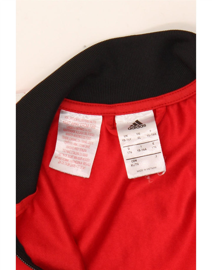 ADIDAS Veste de survêtement pour garçon 15-16 ans Rouge Colourblock