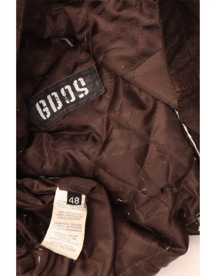 Manteau en cuir homme vintage IT 48 Cuir marron moyen