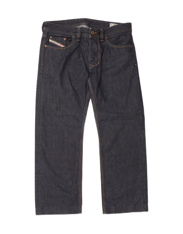 Diesel Jean Droit Homme W32 L27 Bleu Marine Coton