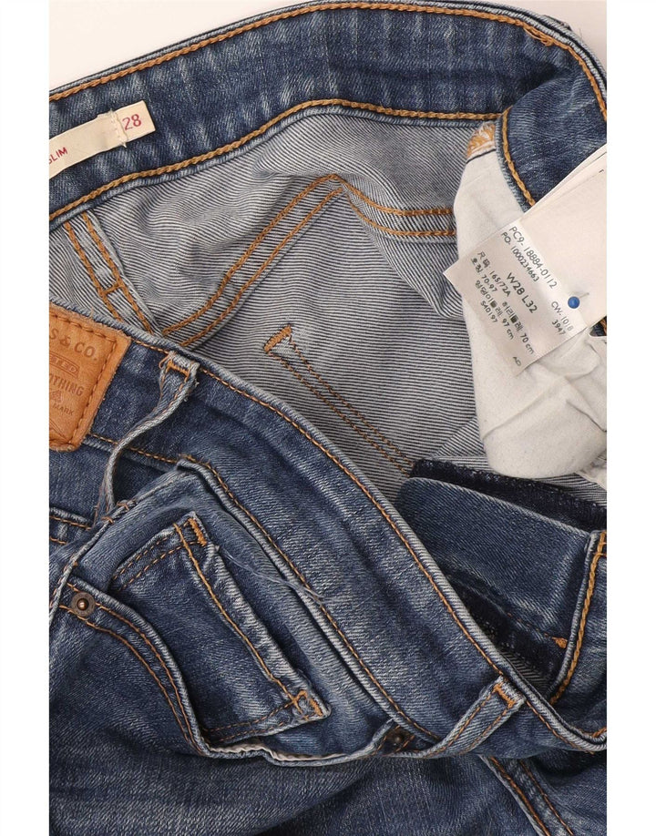 Levi's Jean Slim 712 Femme W28 L32 Bleu Lyocell