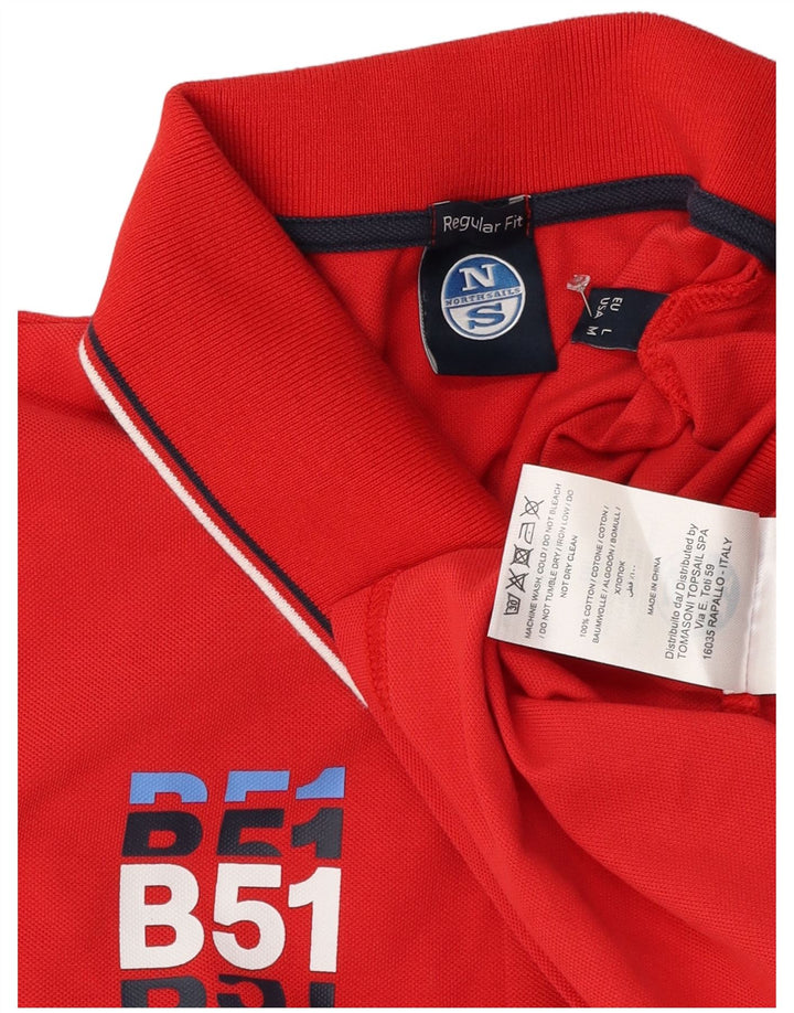 North Sails Polo Barcolana 51 Graphic Regular Fit Homme Rouge Moyen