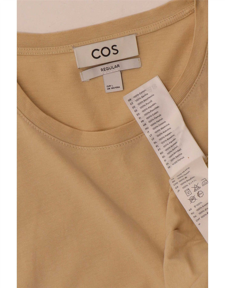 Cos T-shirt régulier pour hommes en coton beige grand