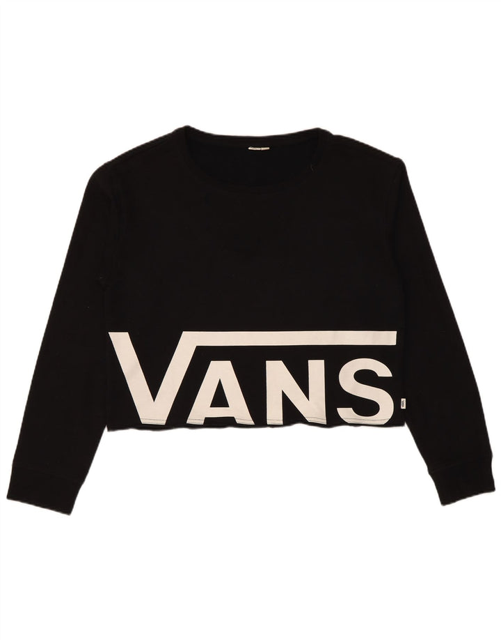 Vans Sweat-shirt court graphique pour femme UK 14 Noir moyen