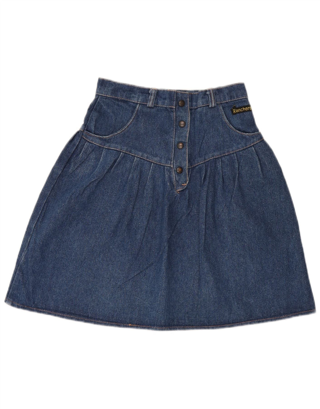 RANCHEROS Jupe en jean taille haute pour femme W26 Petit Bleu