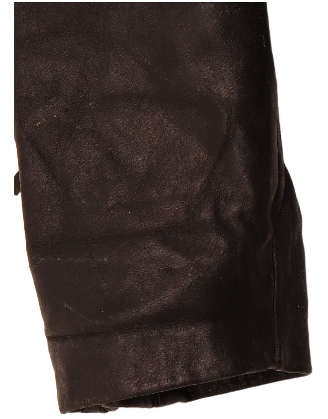 VINTAGE Veste motard en cuir femme UK 14 Cuir noir moyen