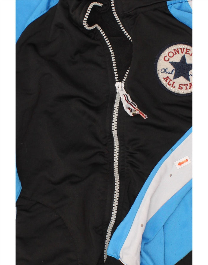 CONVERSE Veste de survêtement pour garçon 10-11 ans Noir moyen colour block