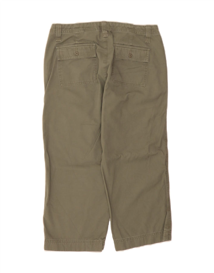 EDDIE BAUER Womens Vashon Fit Capri Trousers US 8 Medium W32 L21 Khaki Vintage Eddie Bauer and Second-Hand Eddie Bauer from Messina Hembry 