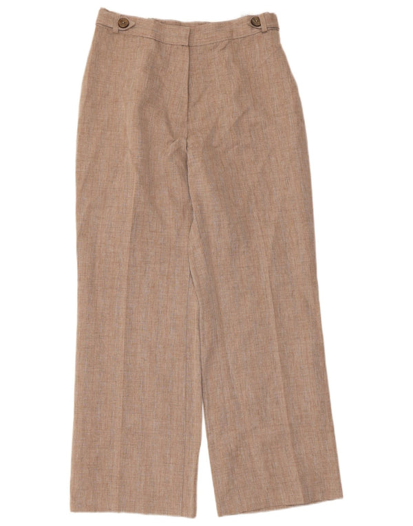 Marks & Spencer Pantalon droit décontracté pour femme UK 10 Small W28 L27 Beige