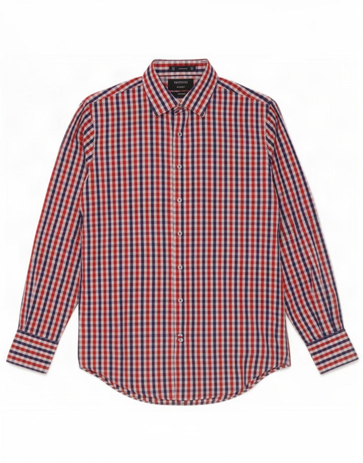 Van Heusen Chemise facile d’entretien pour hommes Taille 39 Coton vichy multicolore moyen