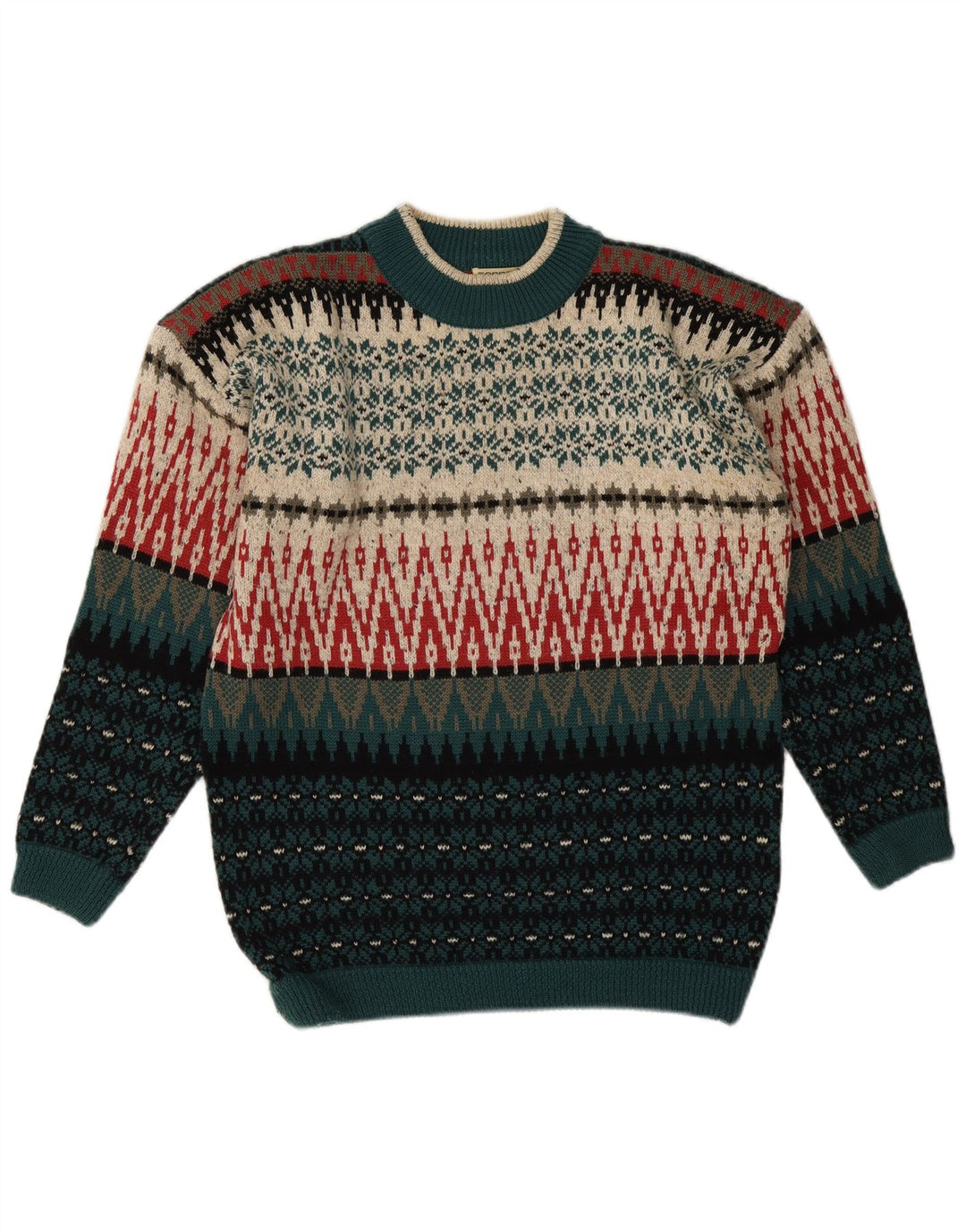 Esprit Pull ras du cou pour femme EU 40 Medium Multicolore Fair Isle