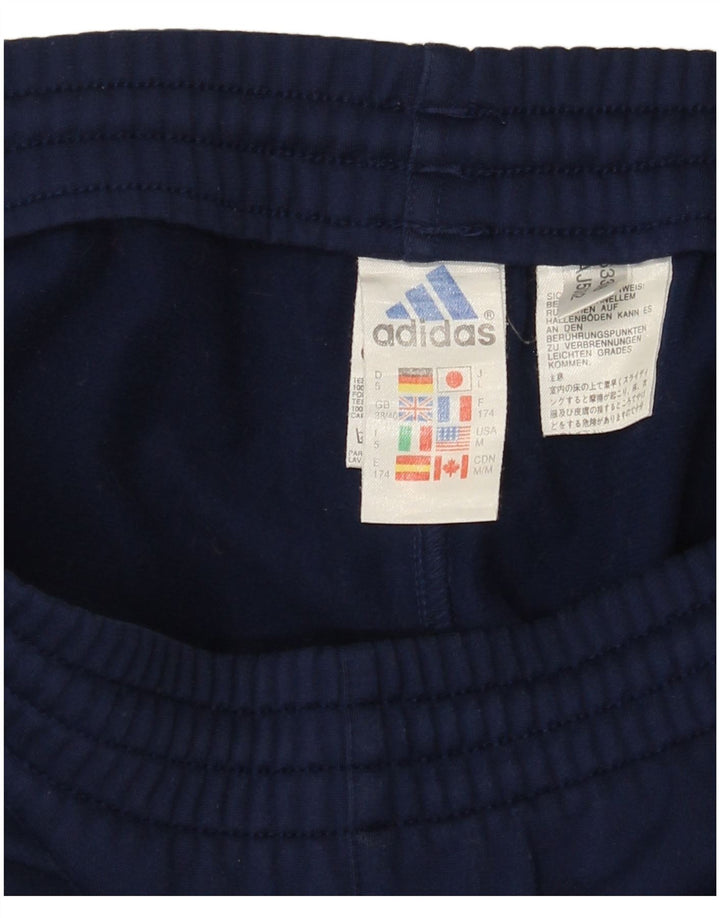 Adidas Pantalon de survêtement pour homme UK 38/40 Bleu marine moyen Polyester