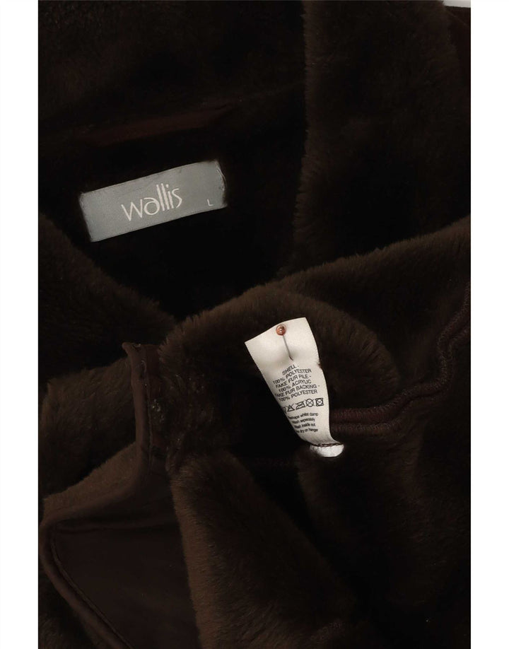 Wallis Manteau Sherpa surdimensionné pour femme UK 16 Grand Acrylique Marron