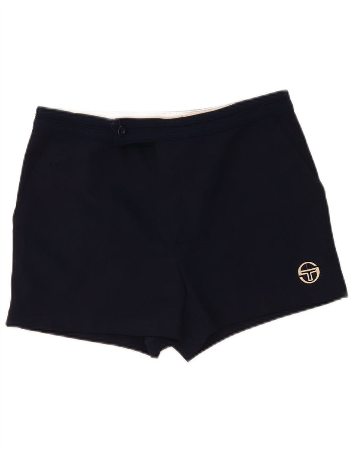 Sergio Tacchini Short décontracté pour femme IT 50 XL W34 Bleu marine Polyester