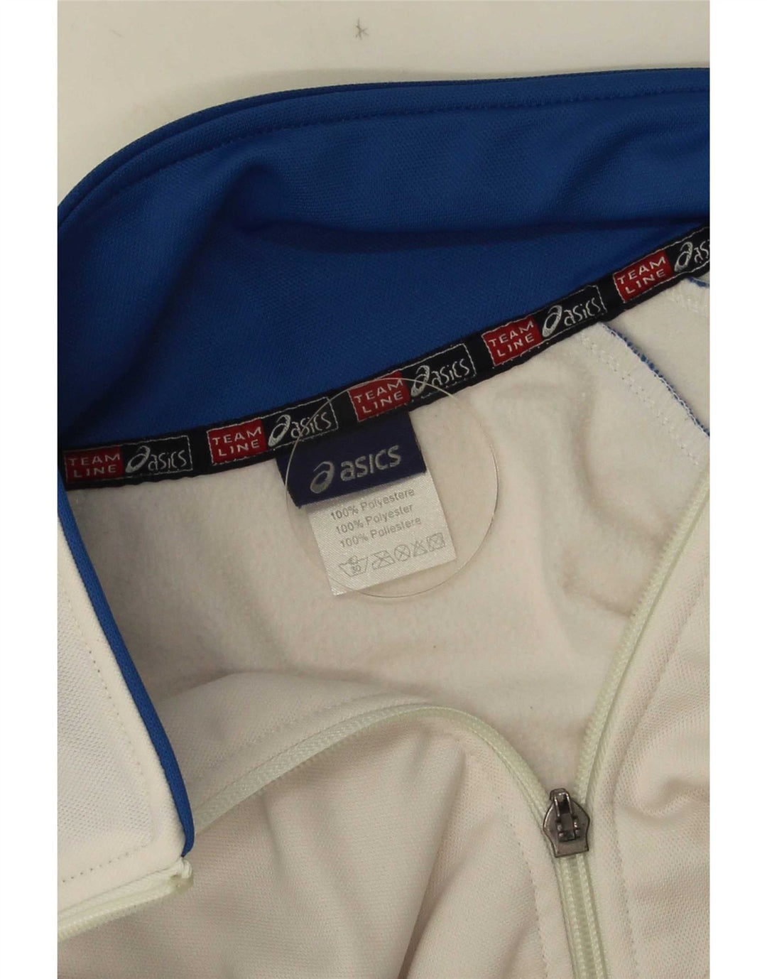 Asics Veste de survêtement pour homme Small Blanc Polyester