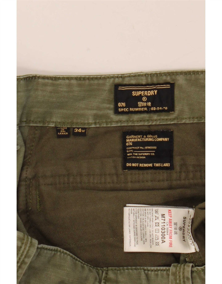 Superdry Short Cargo W34 Large Kaki Coton Homme