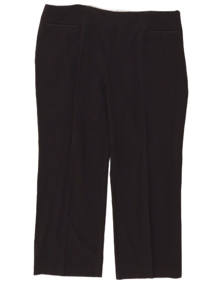 Marks & Spencer Pantalon décontracté droit pour femme W40 L27 Noir