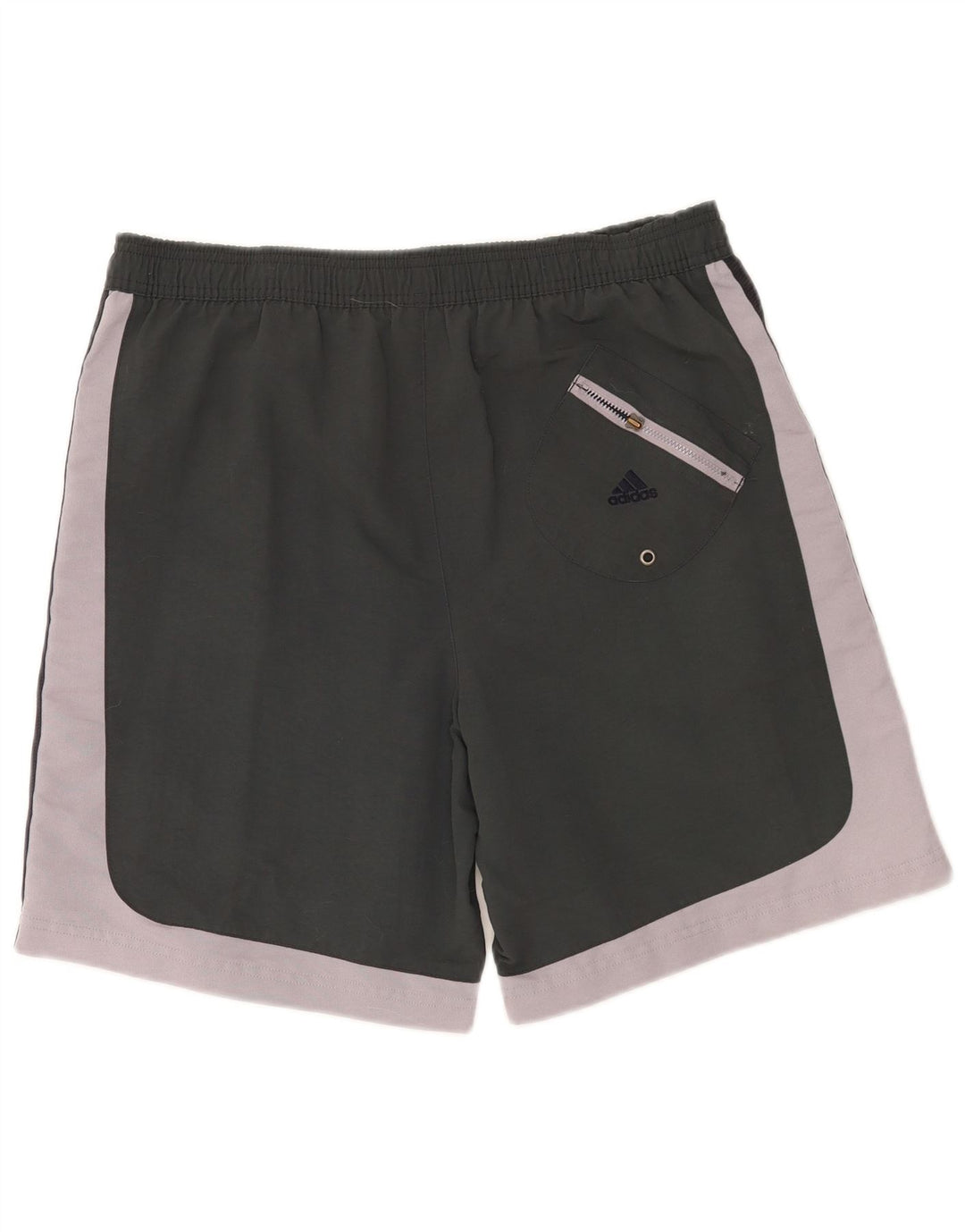 Adidas Short de bain pour homme en polyester color block gris moyen