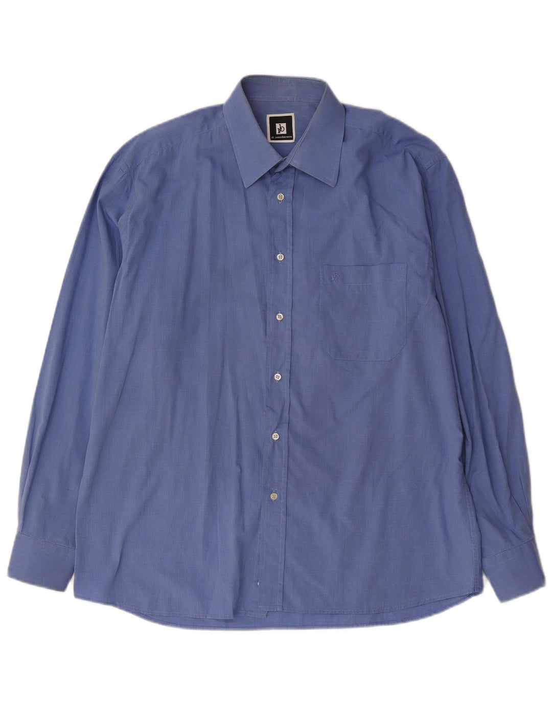 Roccobarocco Chemise Homme Taille 42 16 1/2 Grand Coton Bleu