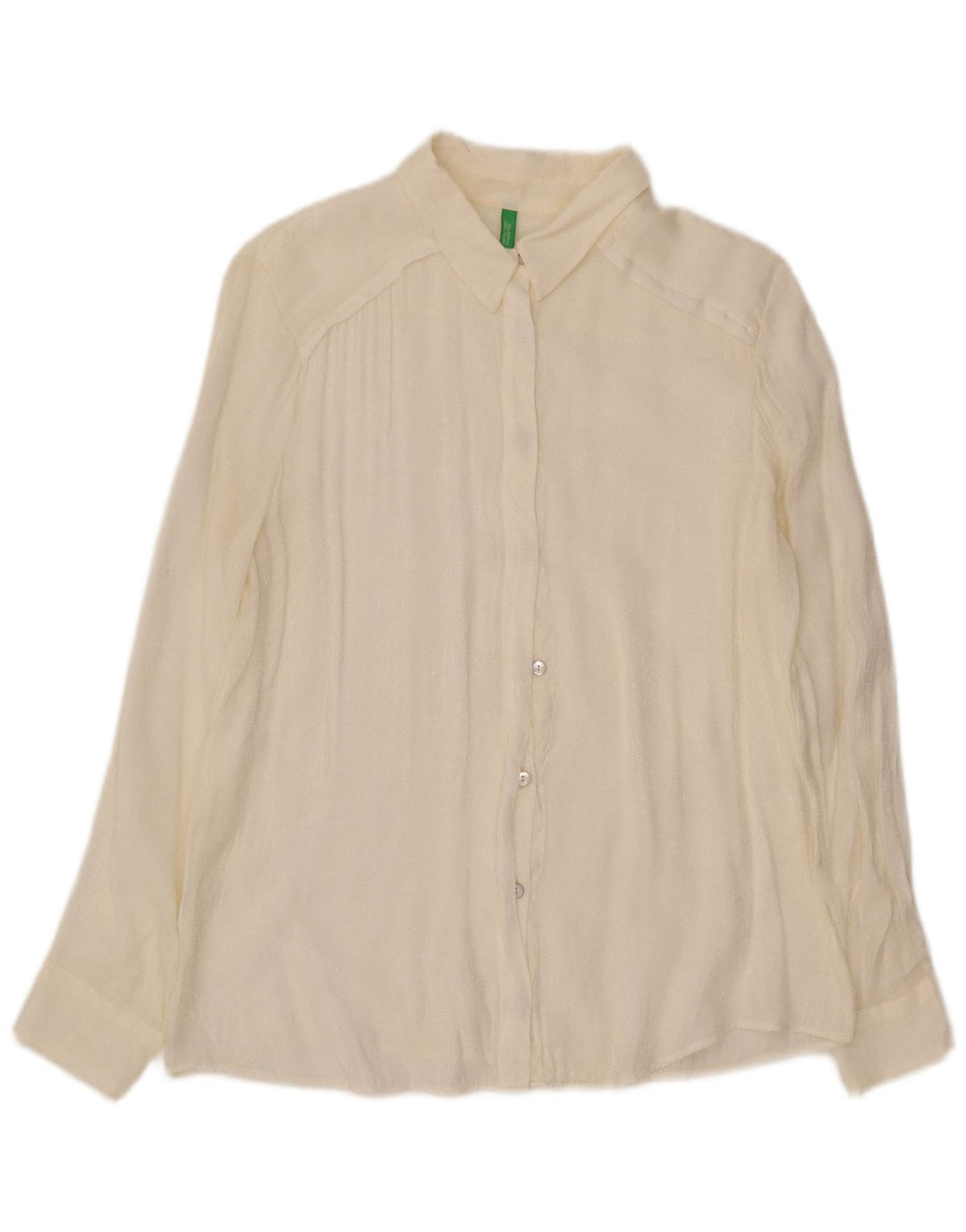 Benetton Chemise Femme UK 18 XL Blanc