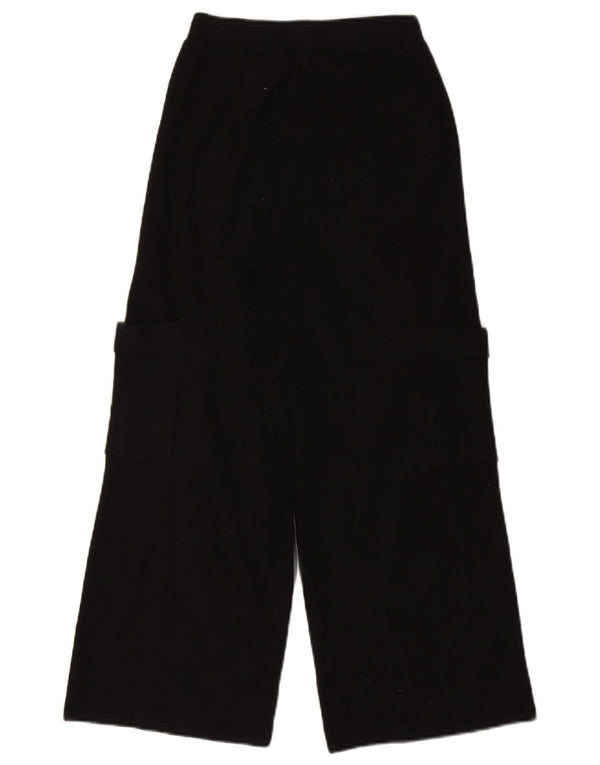 Zara Pantalon cargo en tricot à jambe large pour fille 13-14 ans W24 L24 Noir Viscose