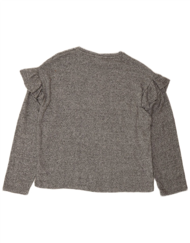 Zara Haut Fille Manches Longues 13-14 ans Gris Moucheté Polyester