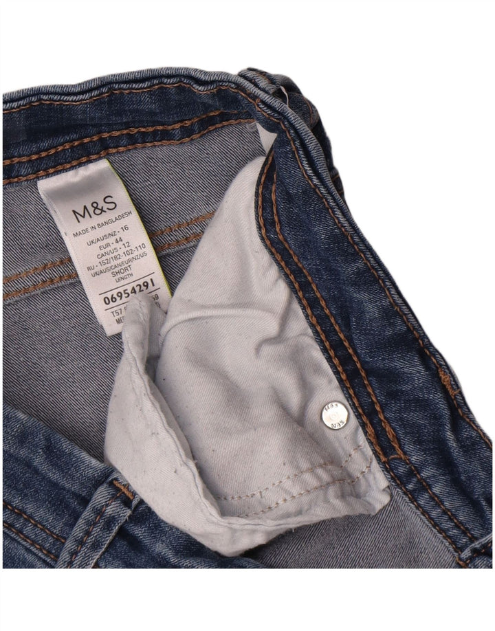 Marks & Spencer Jean Bootcut Femme W32 L26 Bleu Coton