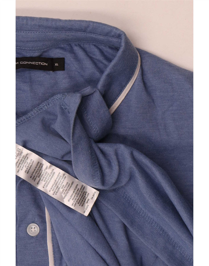 French Connection Polo Homme XL Bleu Coton