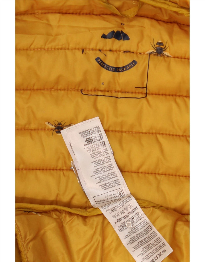 Joules Veste matelassée à capuche pour femme UK 14 Medium Jaune Polyamide
