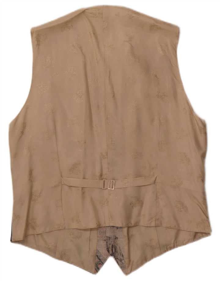 Julius Lang Gilet Graphique Homme IT 54 XL Beige Patchwork Viscose